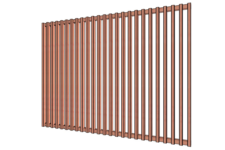 Douglas Louvre Scherm Verticaal 276 x 220 cm Onbehandeld - Afbeelding 1